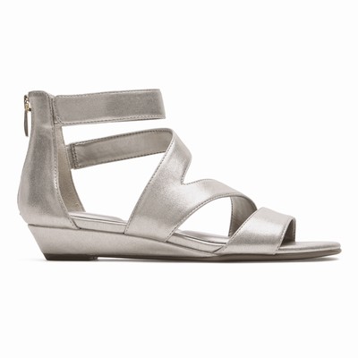 Sandálias Rockport Total Motion Zandra Strappy Mulher Prateadas PT-46389